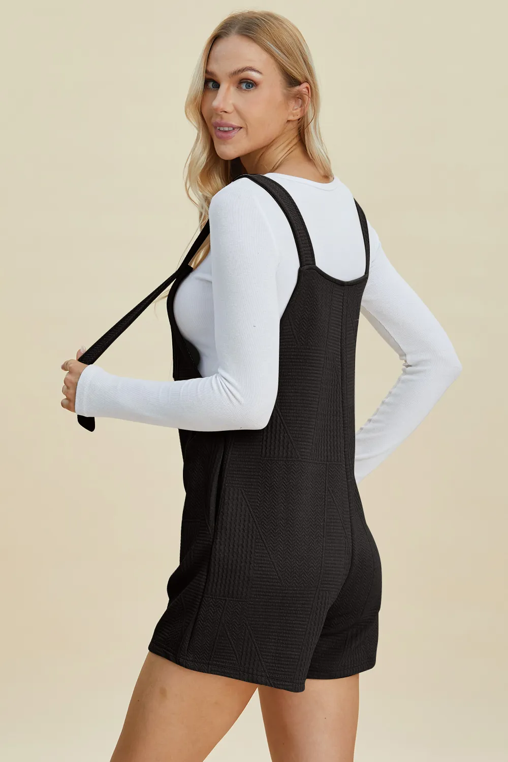 Full Size Texture Sleeveless Romper, image 19