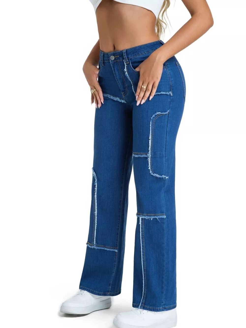 Frayed Edge Straight Leg Jeans, image 14