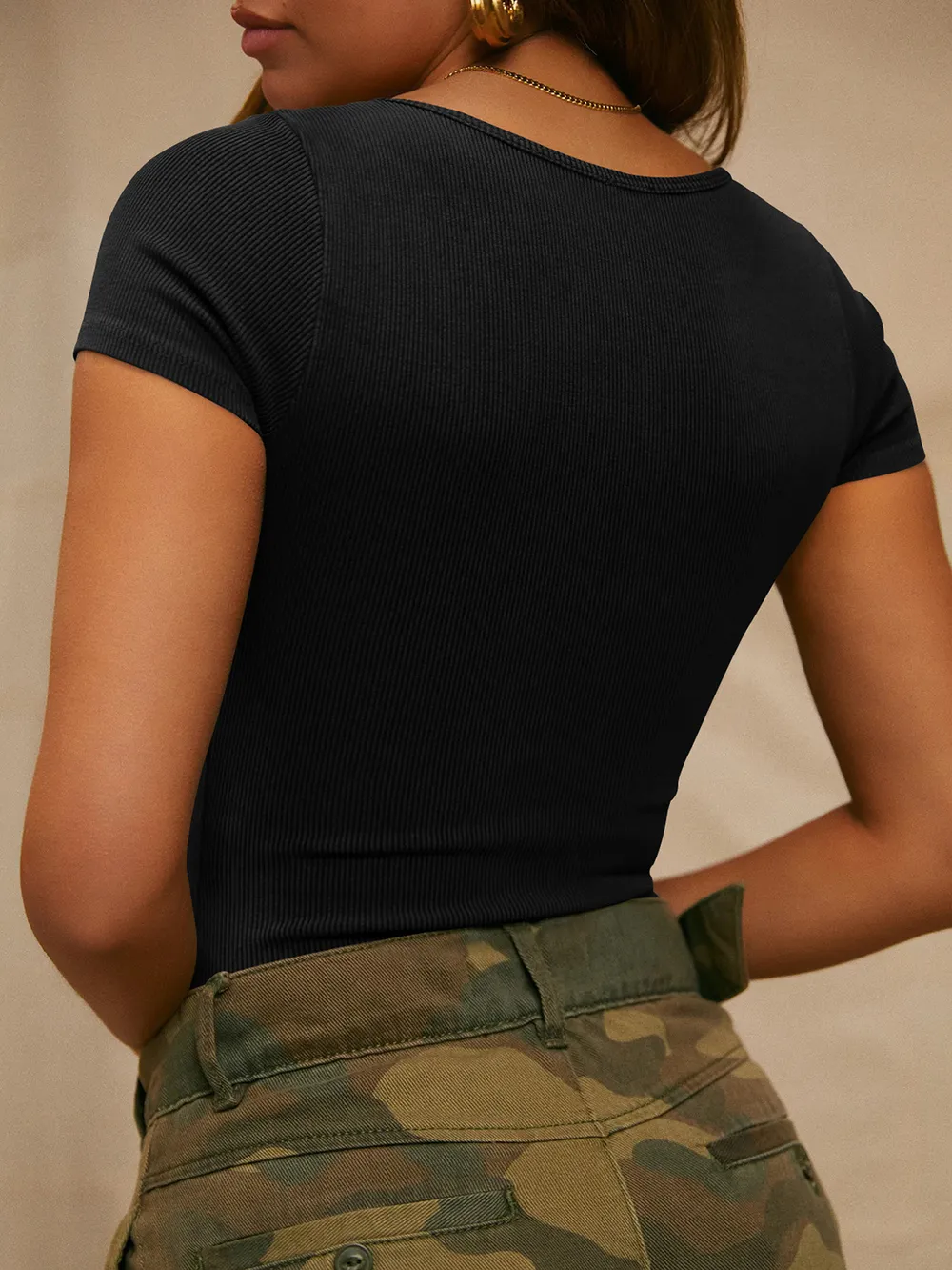 Round Neck Short Sleeve T-Shirt, image 4