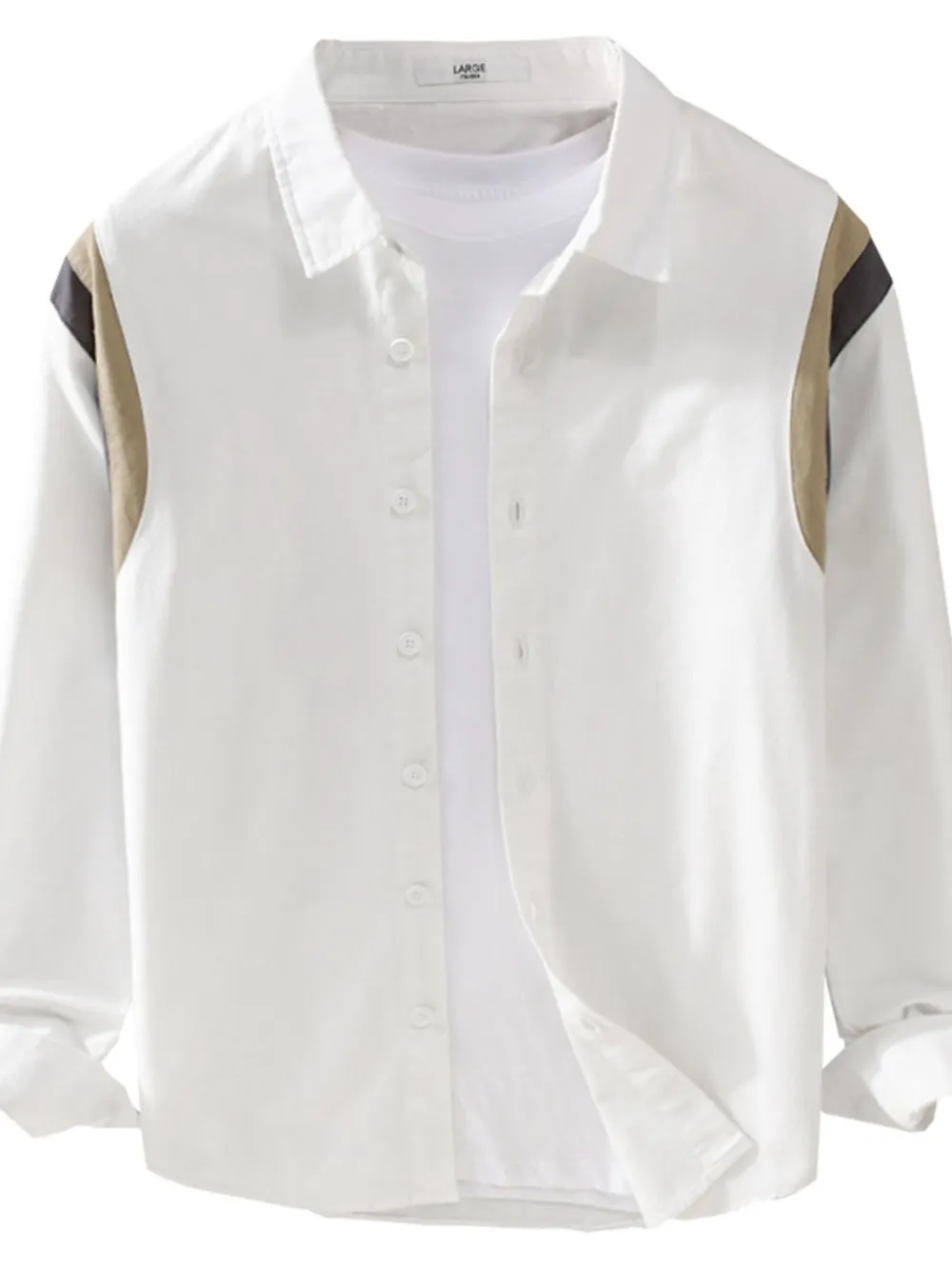 Men's Plus Size Button-Up Long Sleeve Shirt, image 5