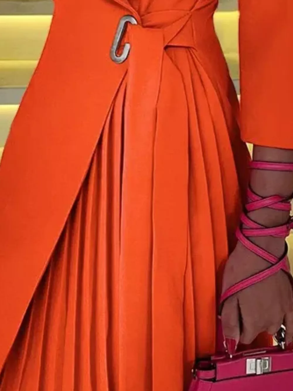 Blazer Style Pleated Midi Dress, image 16