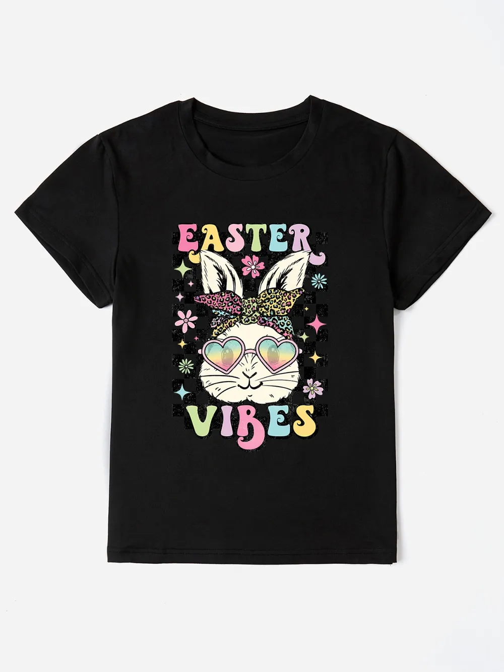 EASTER VIBES Round Neck Short Sleeve T-Shirt, image 2
