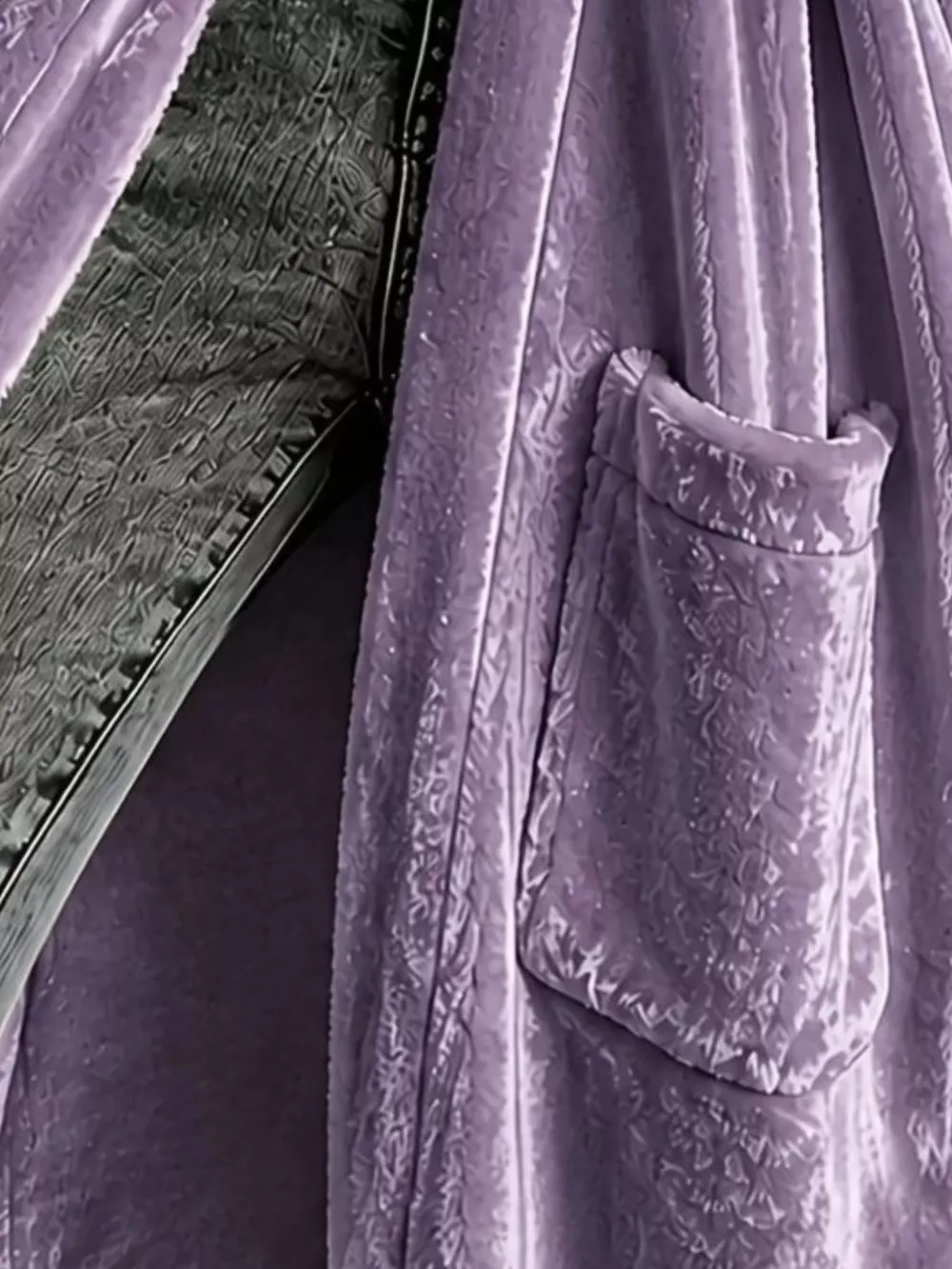 Full Size Velvet Open-Front Longline Outerwear Plus Size, image 3