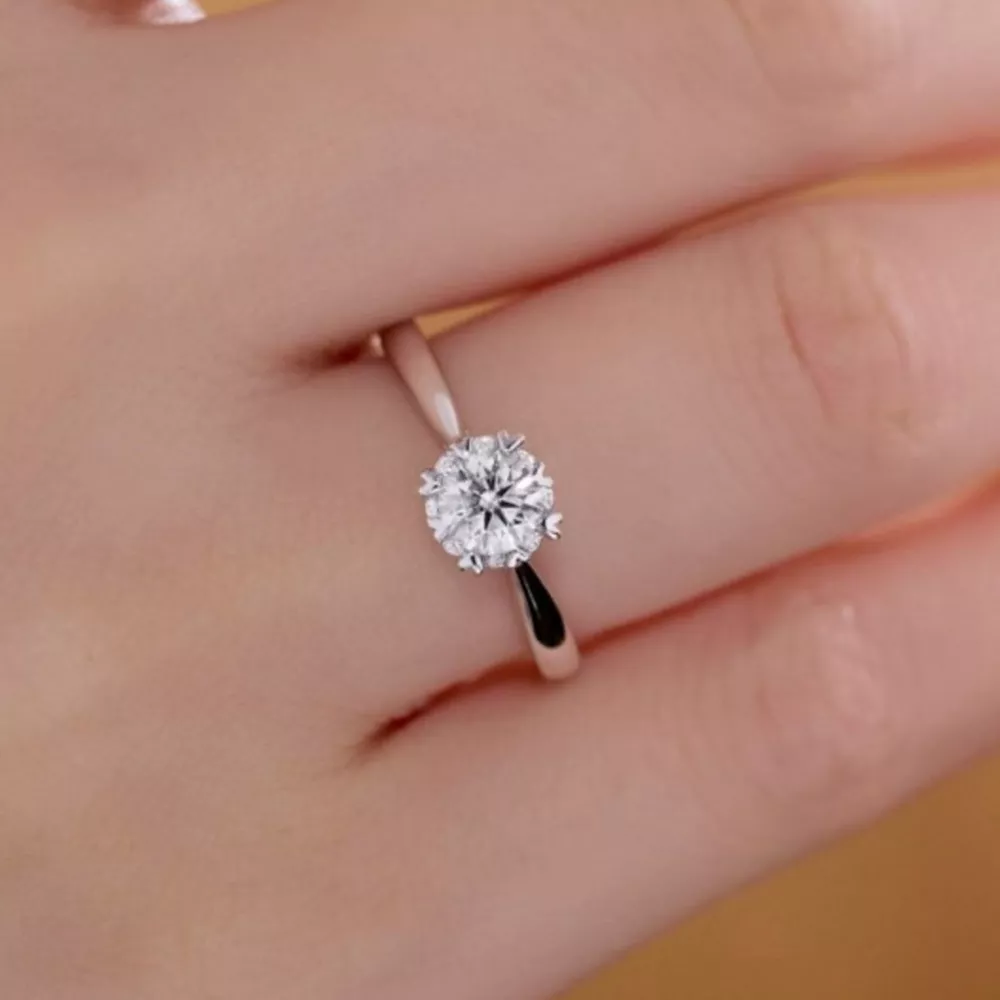 925 Sterling Silver Moissanite Ring, image 2