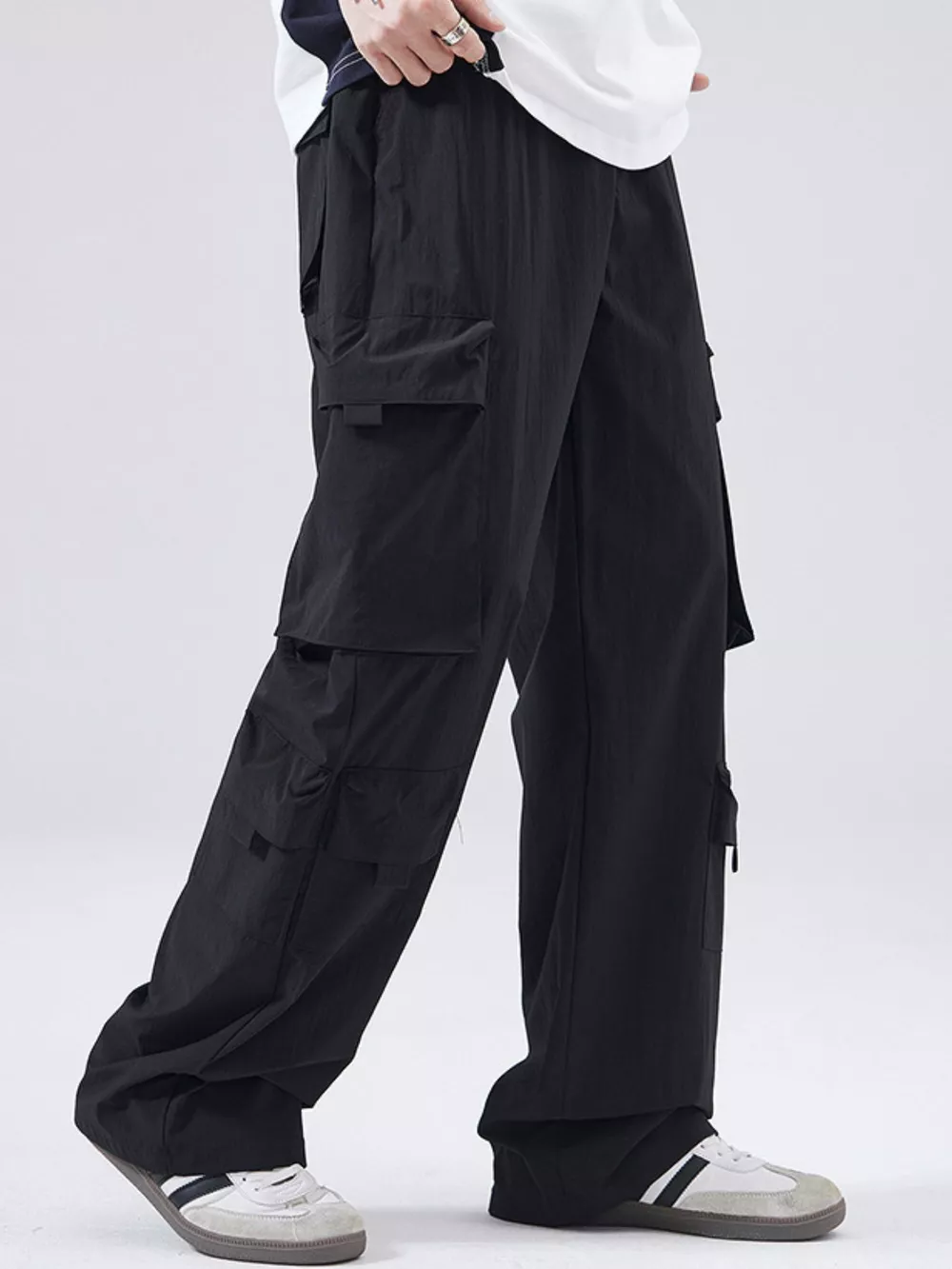 Men's Full Size Wide Leg Cargo Pants Plus Size, image 3