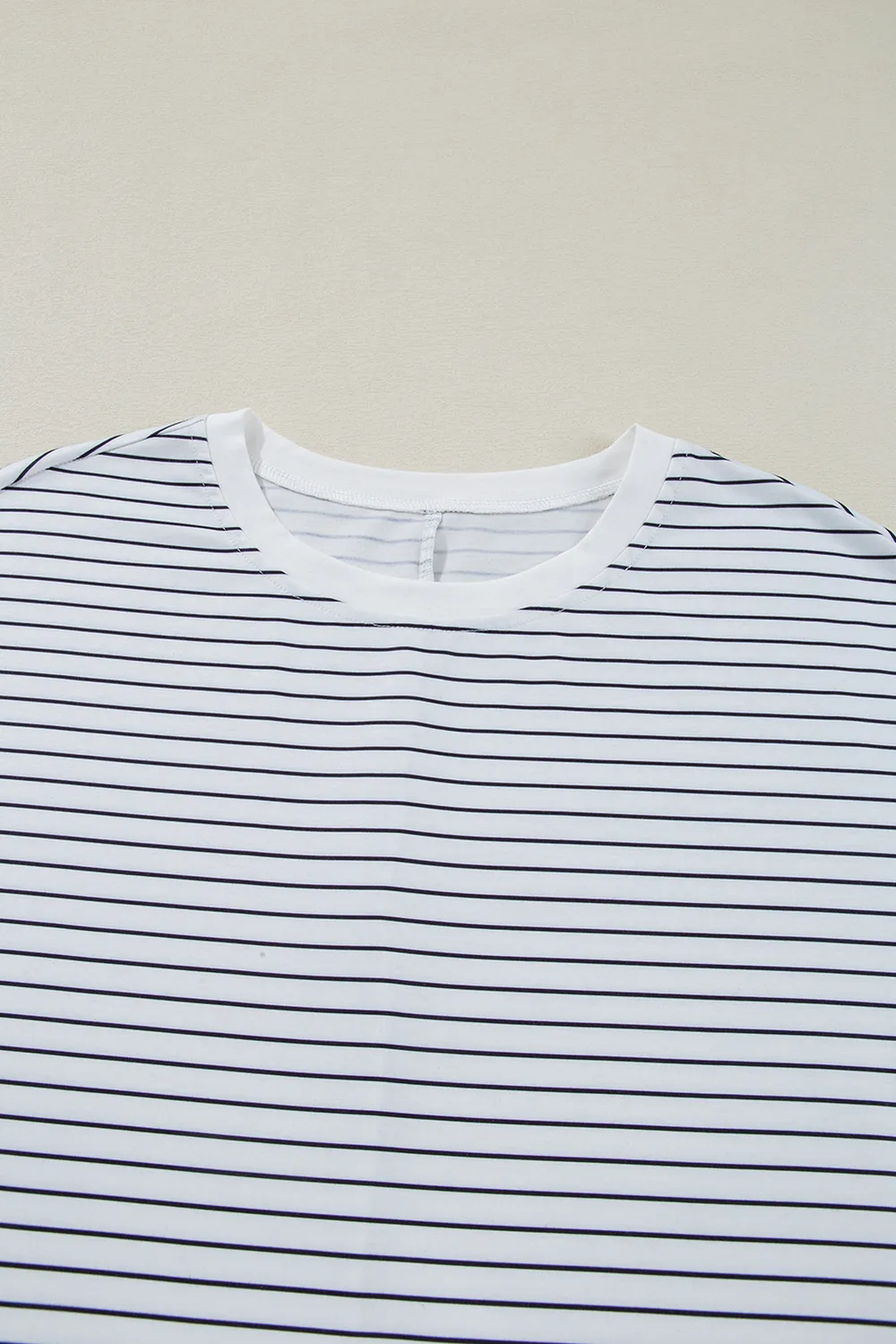 Stripe Round Neck Short Sleeve Mini Dress, image 7