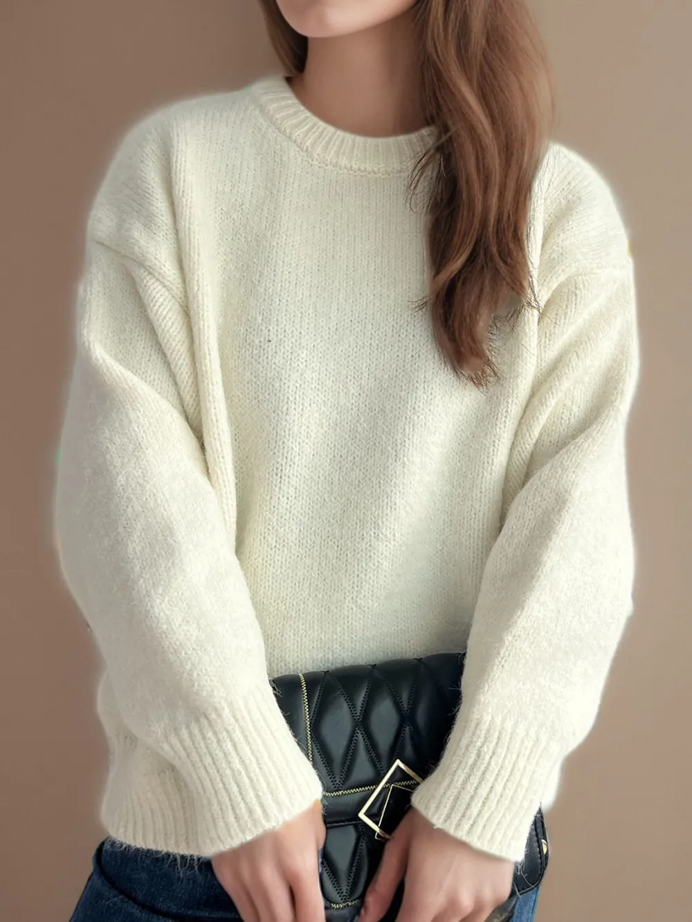 Round Neck Long Sleeve Sweater, image 10