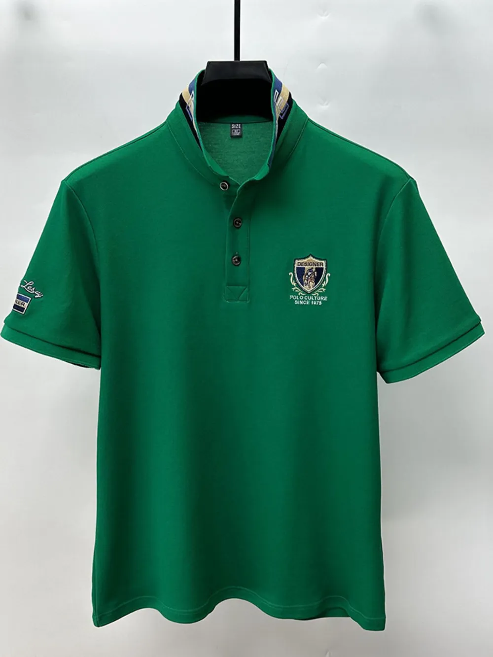 Men's Plus Size Button Detail Short Sleeve Polo, image 9