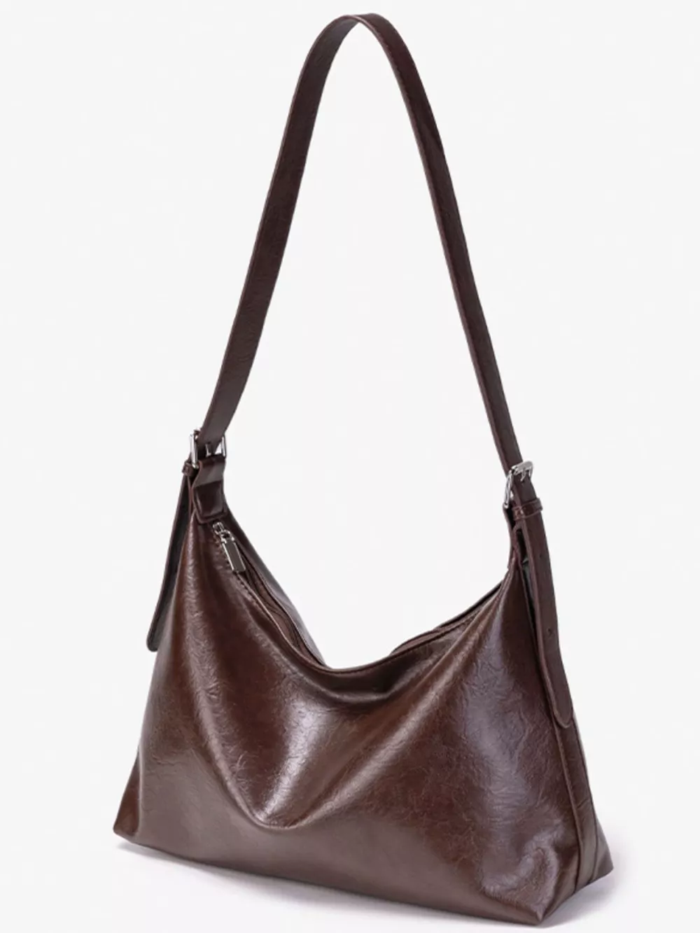 PU Leather Hobo Crossbody Bag with Adjustable Strap, image 6