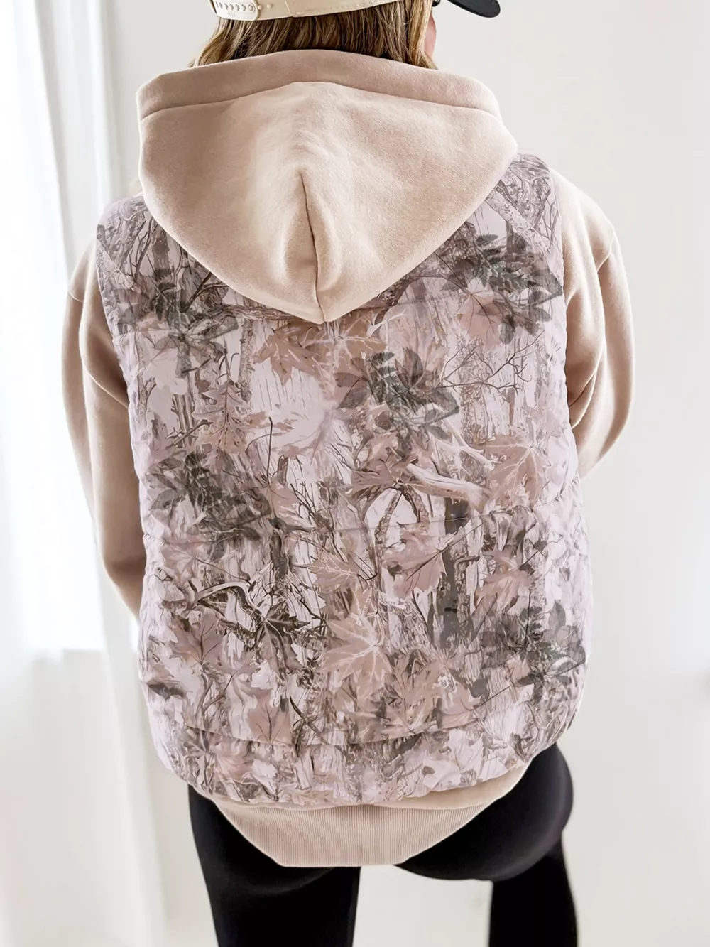 Lightweight Leaf Print Vest Coat, image 6