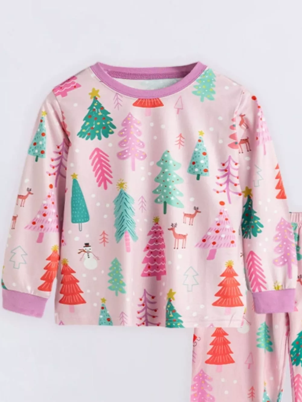 Children's Christmas Tree Print Pajama Set, image 5