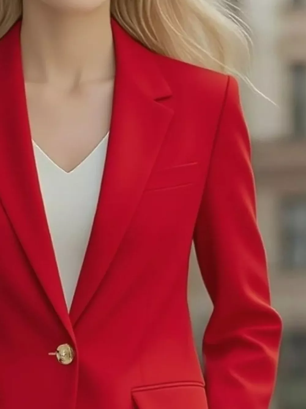 Lapel Collar One Button Blazer, image 8