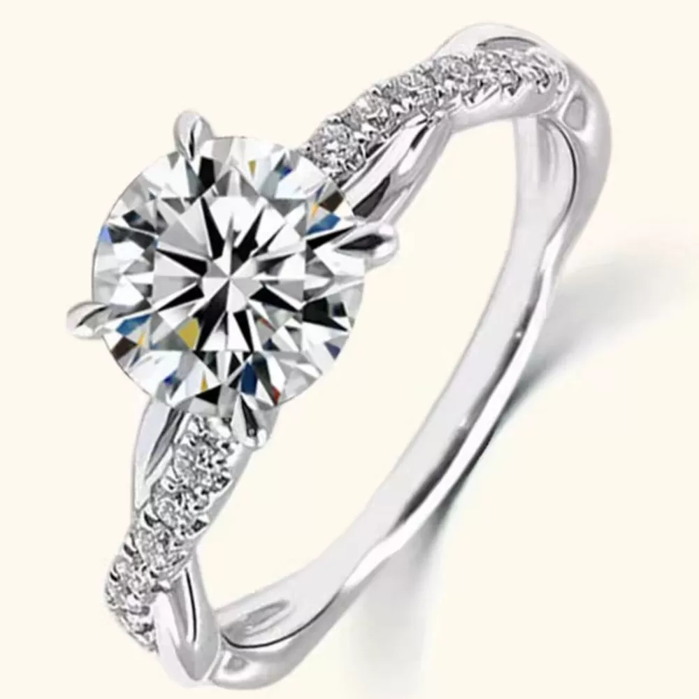1 Carat Moissanite 925 Sterling Silver Ring, image 7
