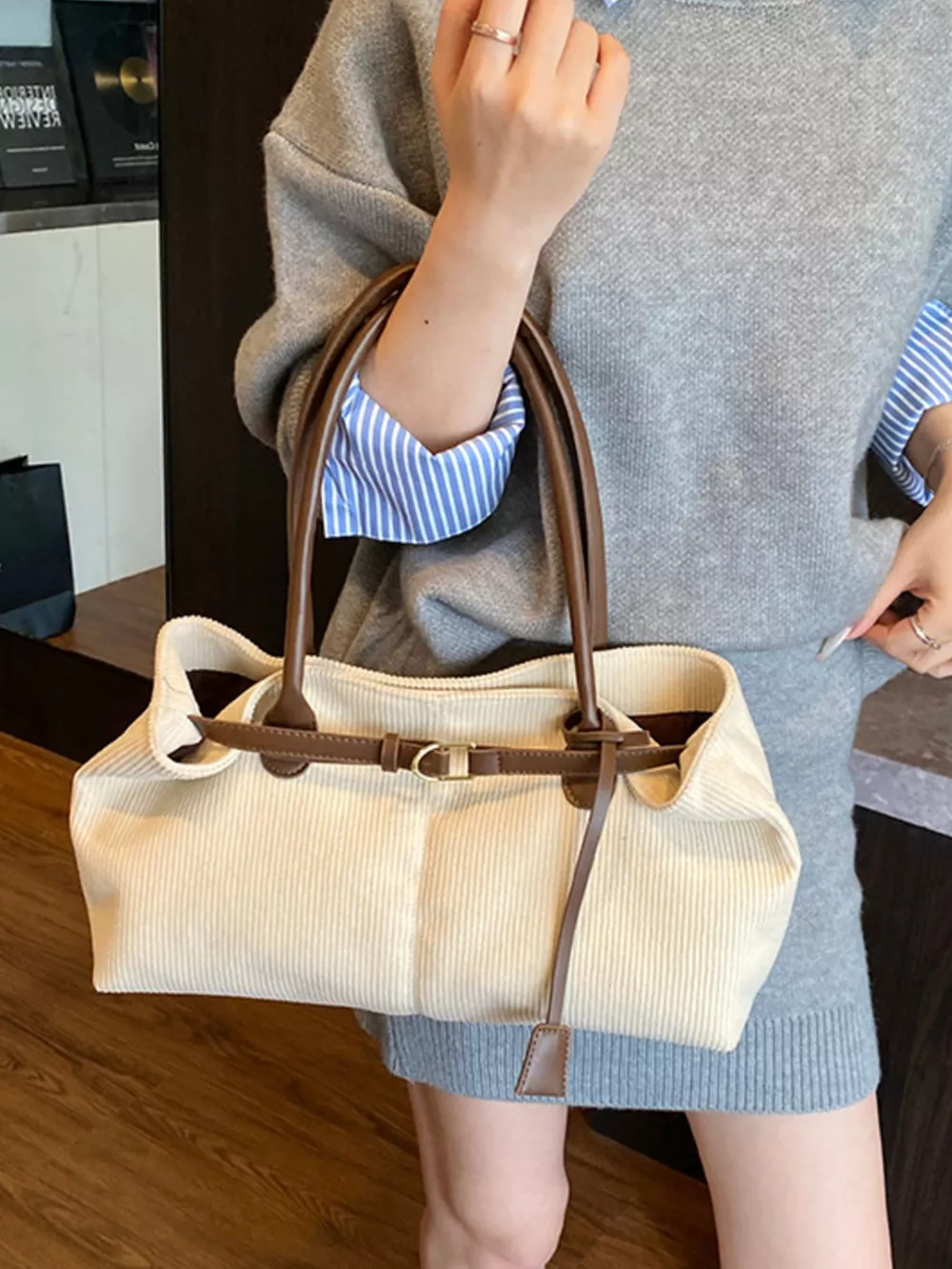 Buckle Decor Shoulder Bag, image 12