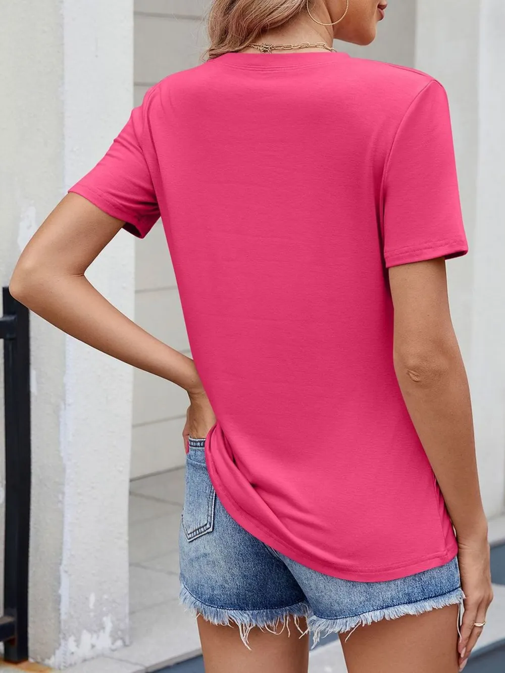 Round Neck Short Sleeve T-Shirt, image 31