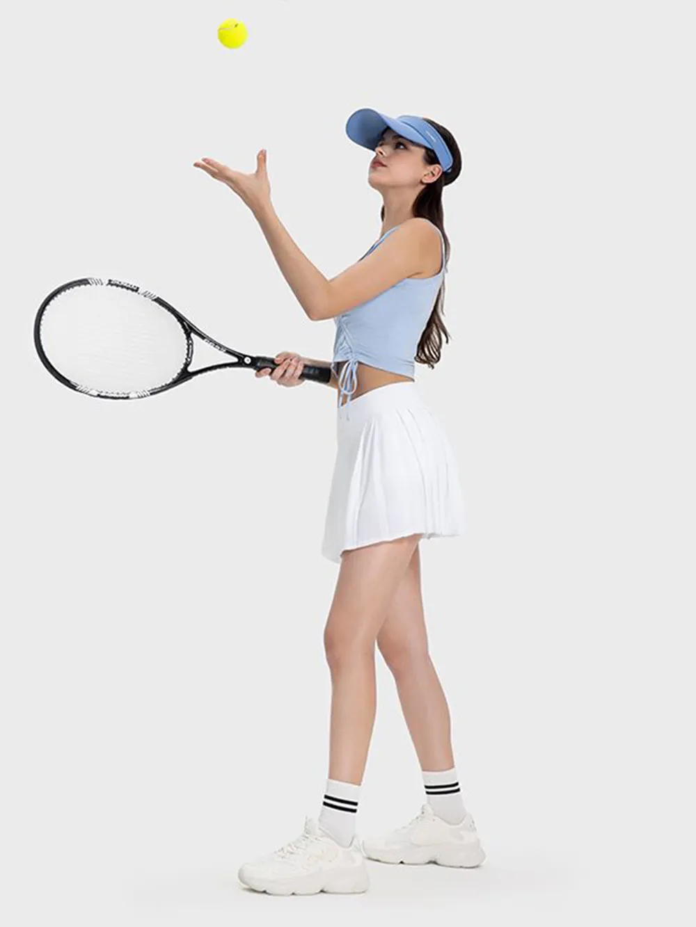 Pleated Detail Mid-Rise Waist Active Skirt, image 7