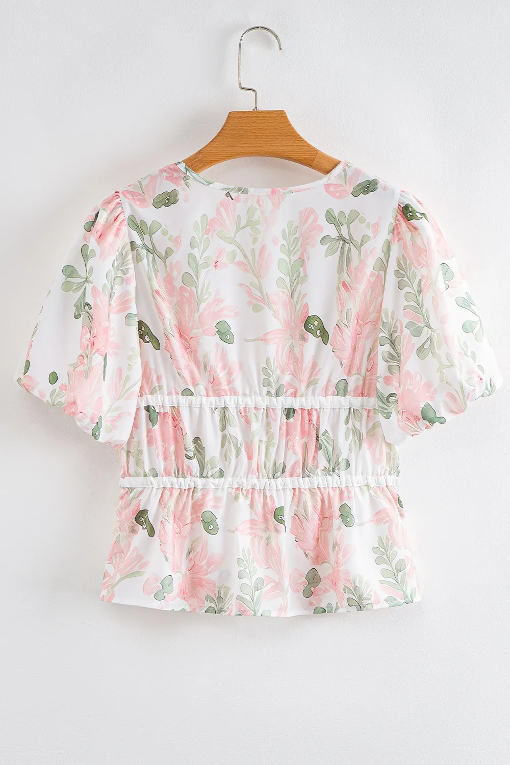 Tied Printed Short Sleeve Blouse, image 7