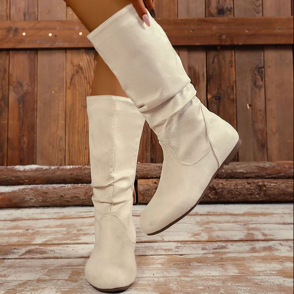 Round Toe Side Zip Boots, image 15