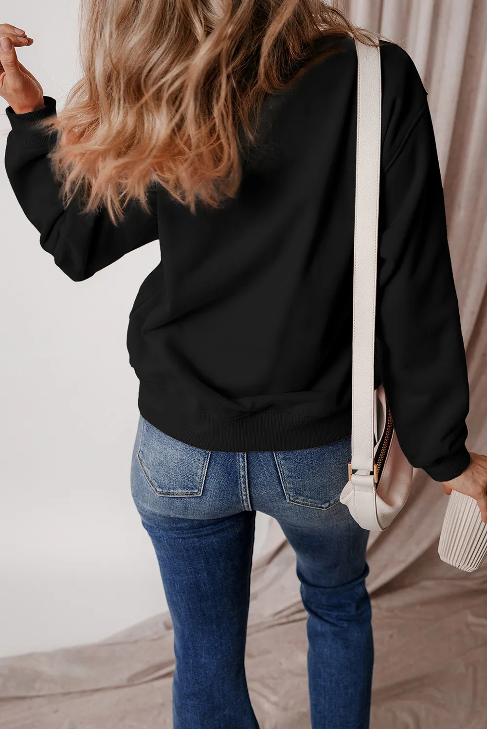 Jack-O'-Lantern Round Neck Long Sleeve Sweatshirt, image 3