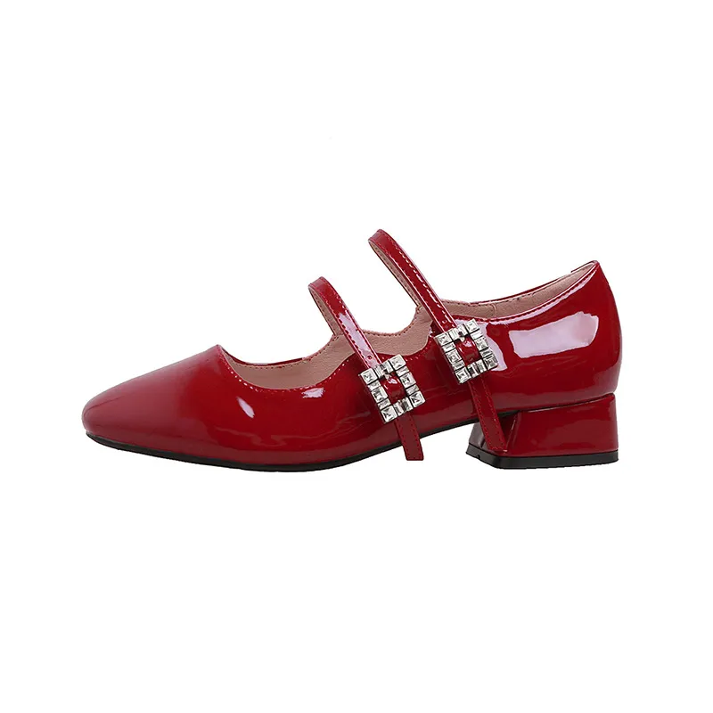 Block Heel Buckle Mary Jane Shoes, image 3