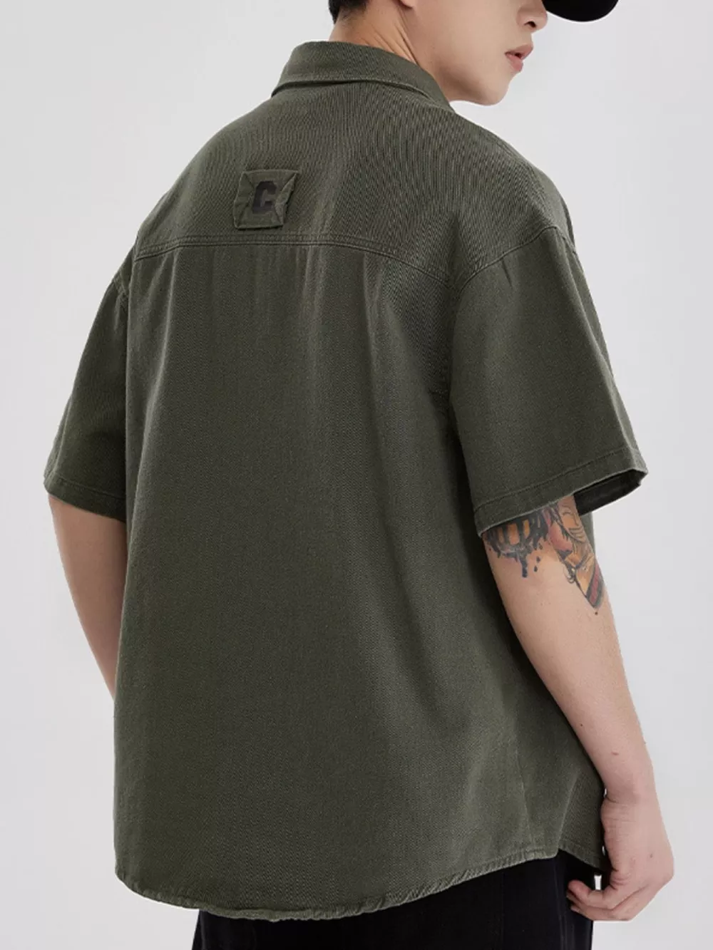Men's Full Size Button Down Oversized Short Sleeve Shirt Plus Size, image 6