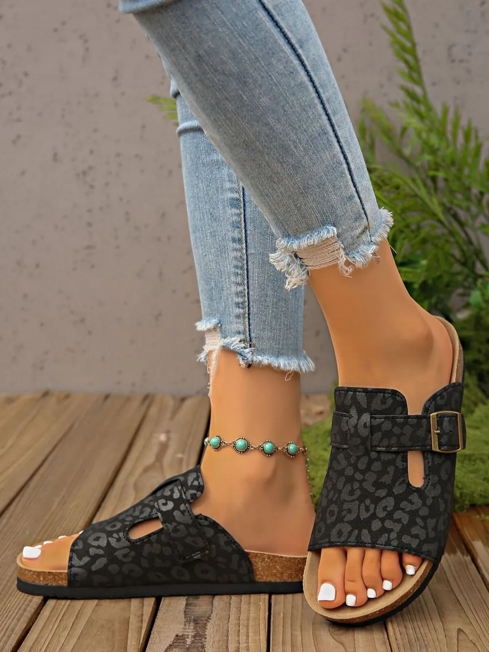 Leopard Open Toe Sandals, image 3