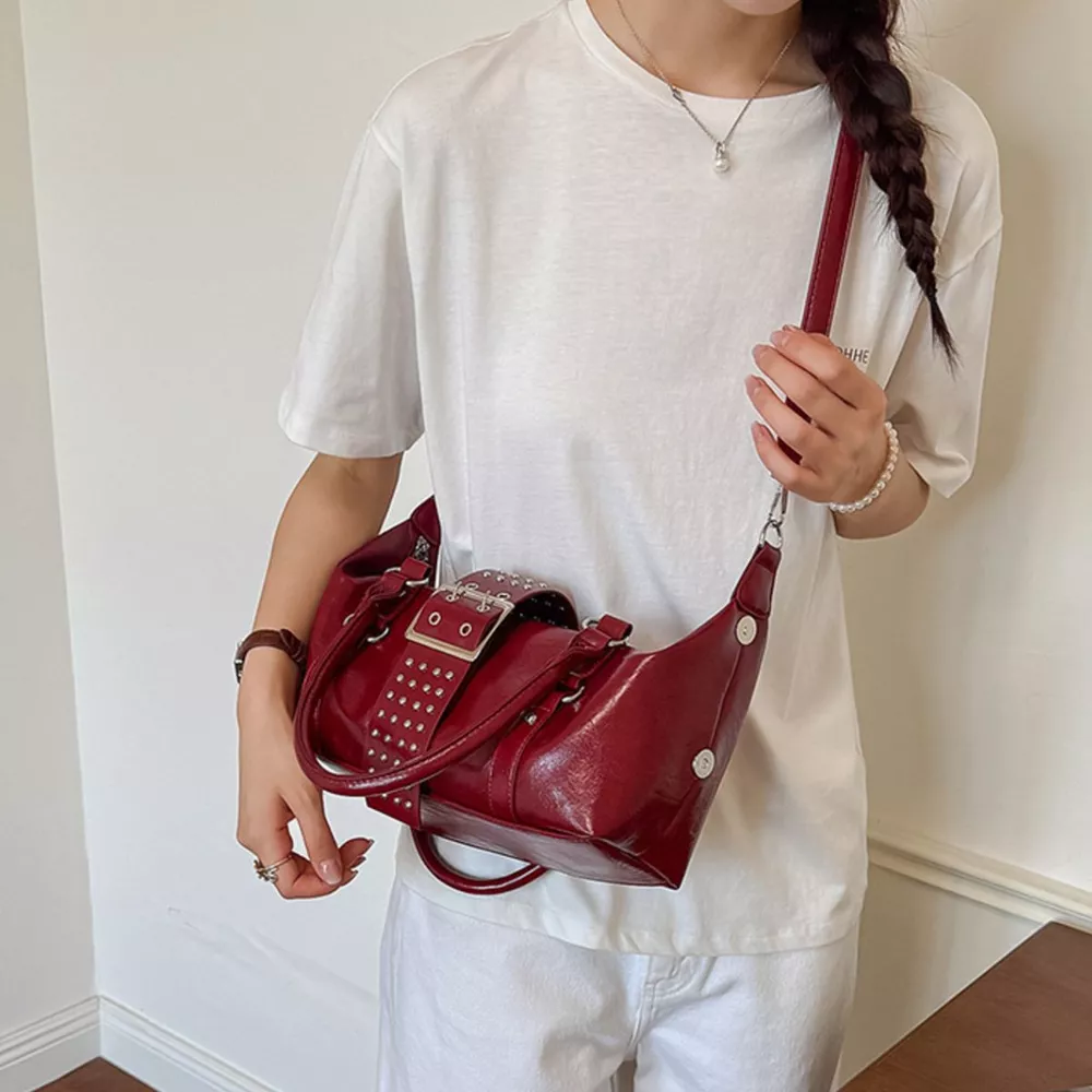 Rivet Embellished Crossbody Bag, image 10