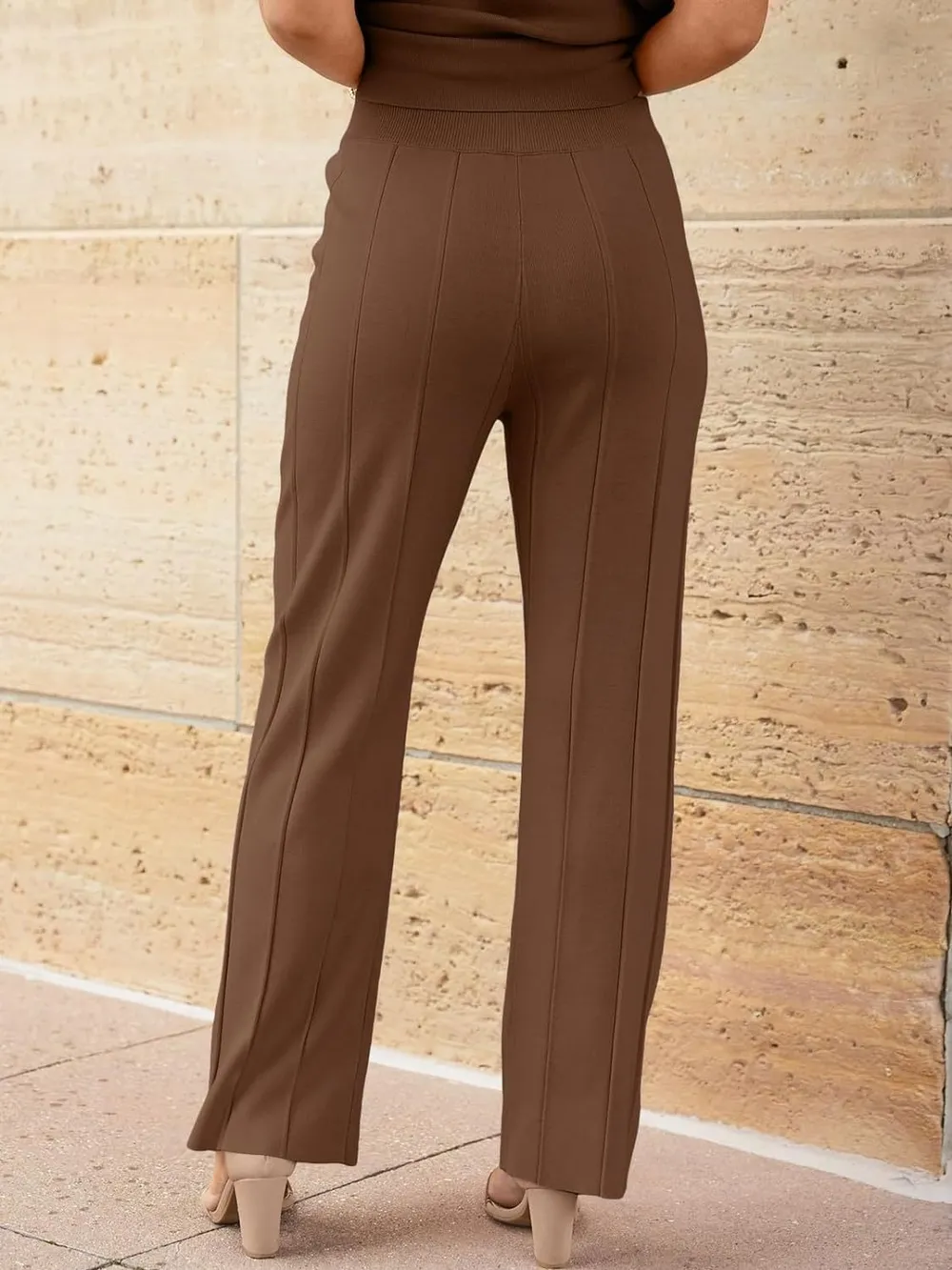 Round Neck Cap Sleeve Top and Pants Knit Set, image 21
