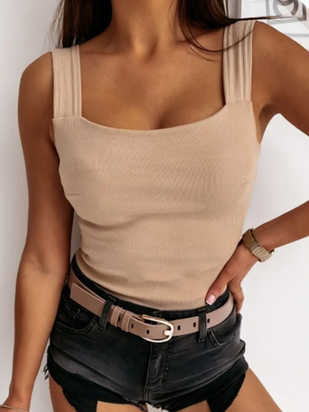 Square Neck Wide Strap Tank, image 8