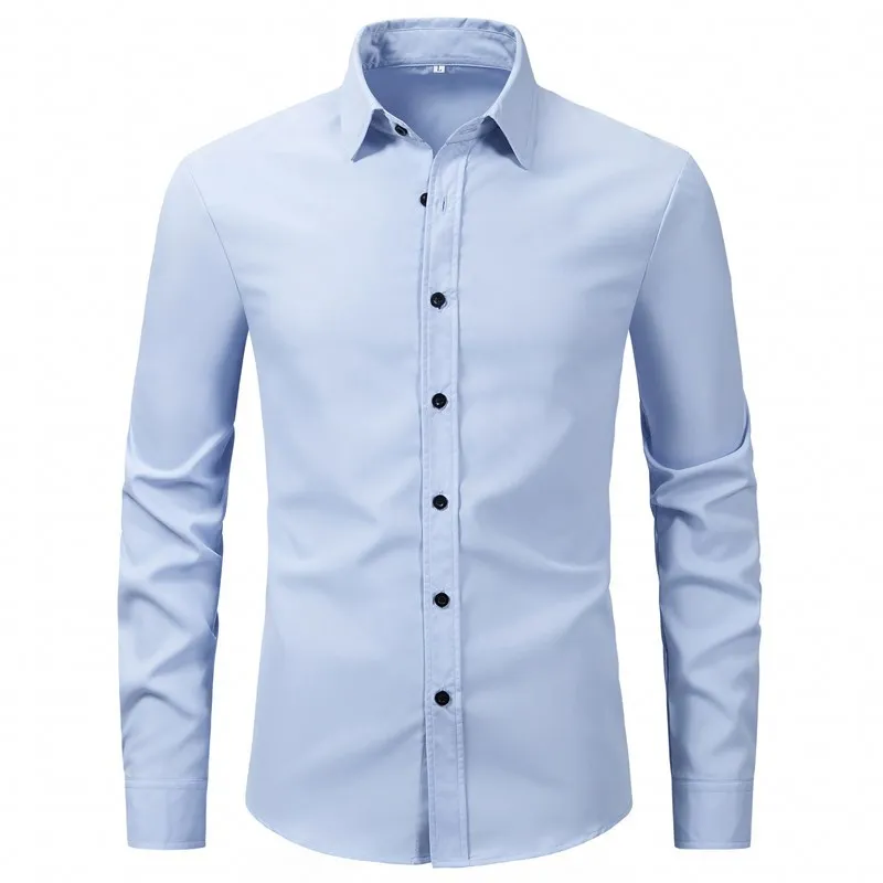 Men's Plus Size Button Up Long Sleeve Shirt, image 8