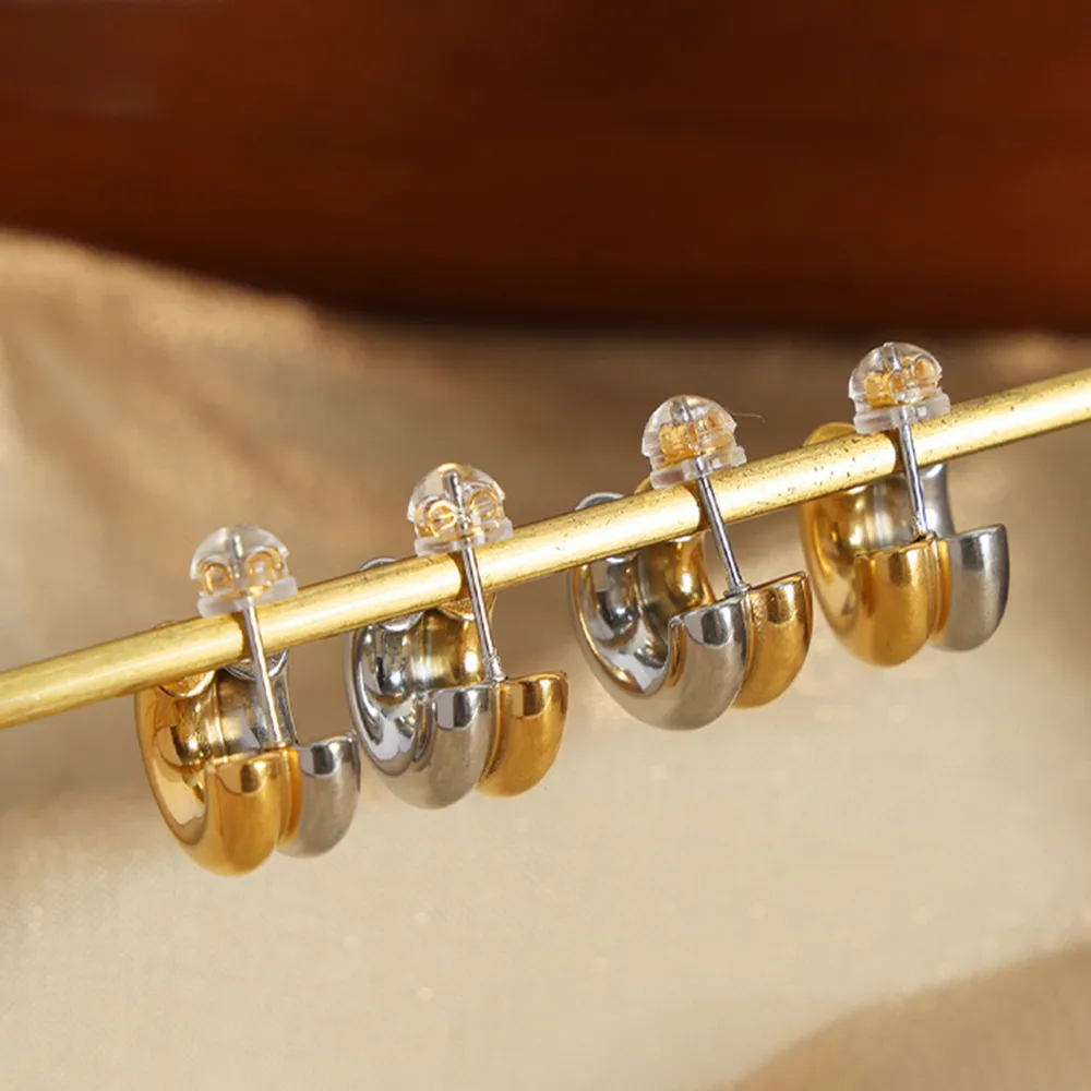 18K Gold-Plated C-Hoop Earrings, image 7