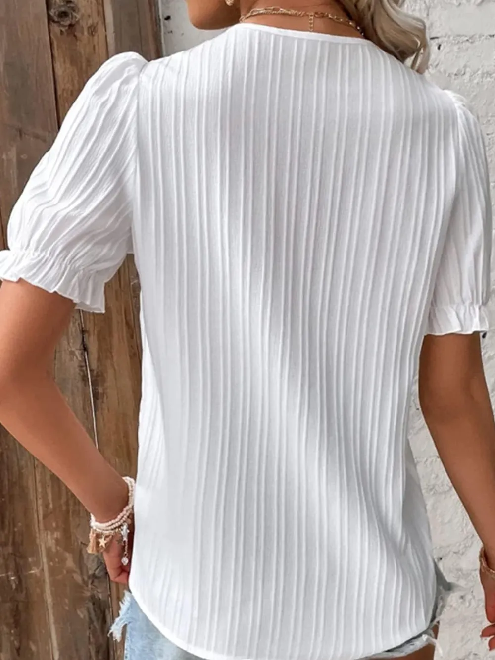 Full Size Lace Detail V-Neck Blouse Plus Size, image 13