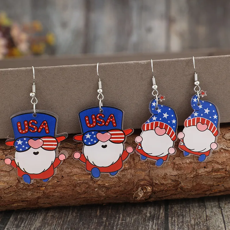 2 Pair Acrylic Gnome Earrings, image 2