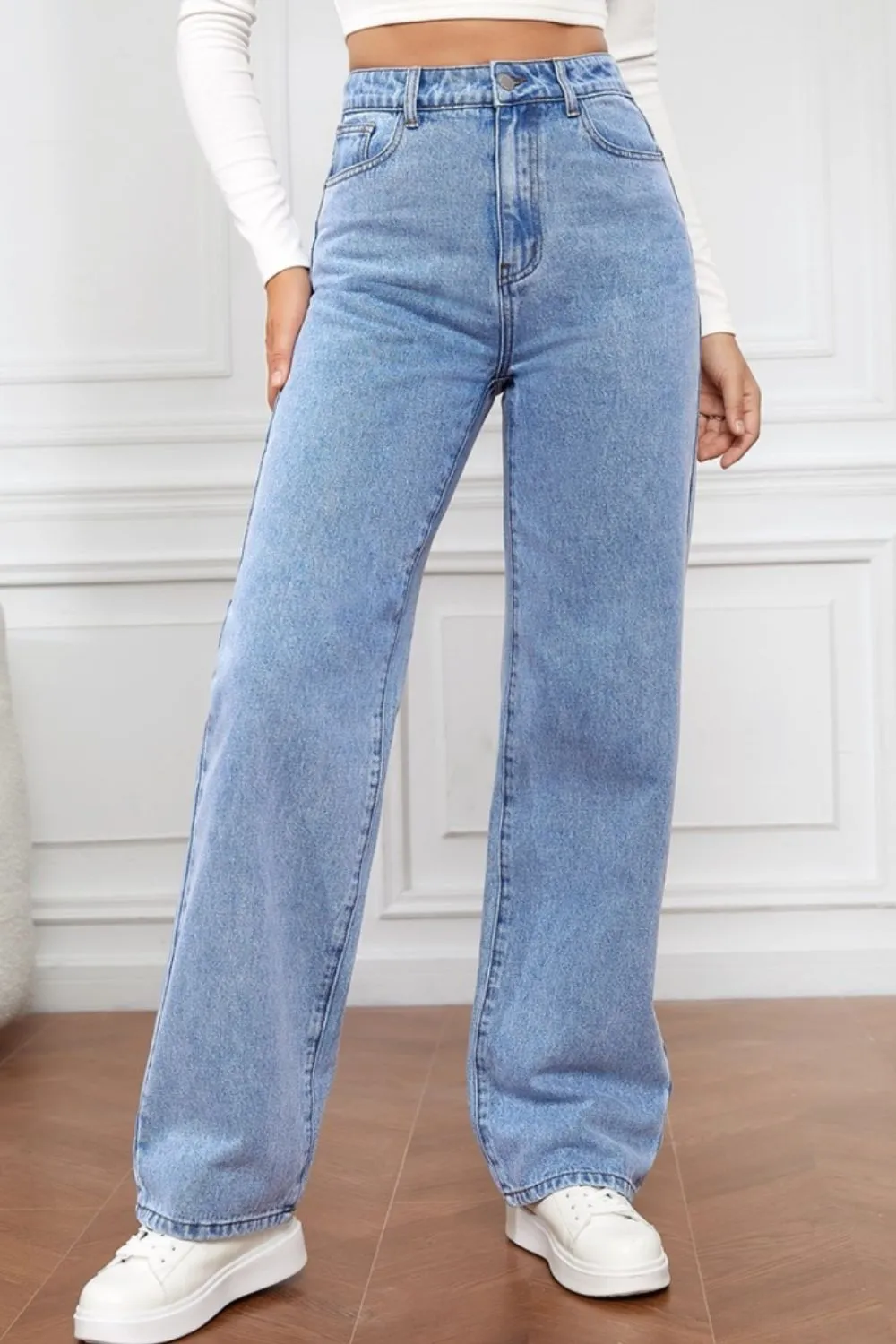 High Waist Straight Jeans, image 5