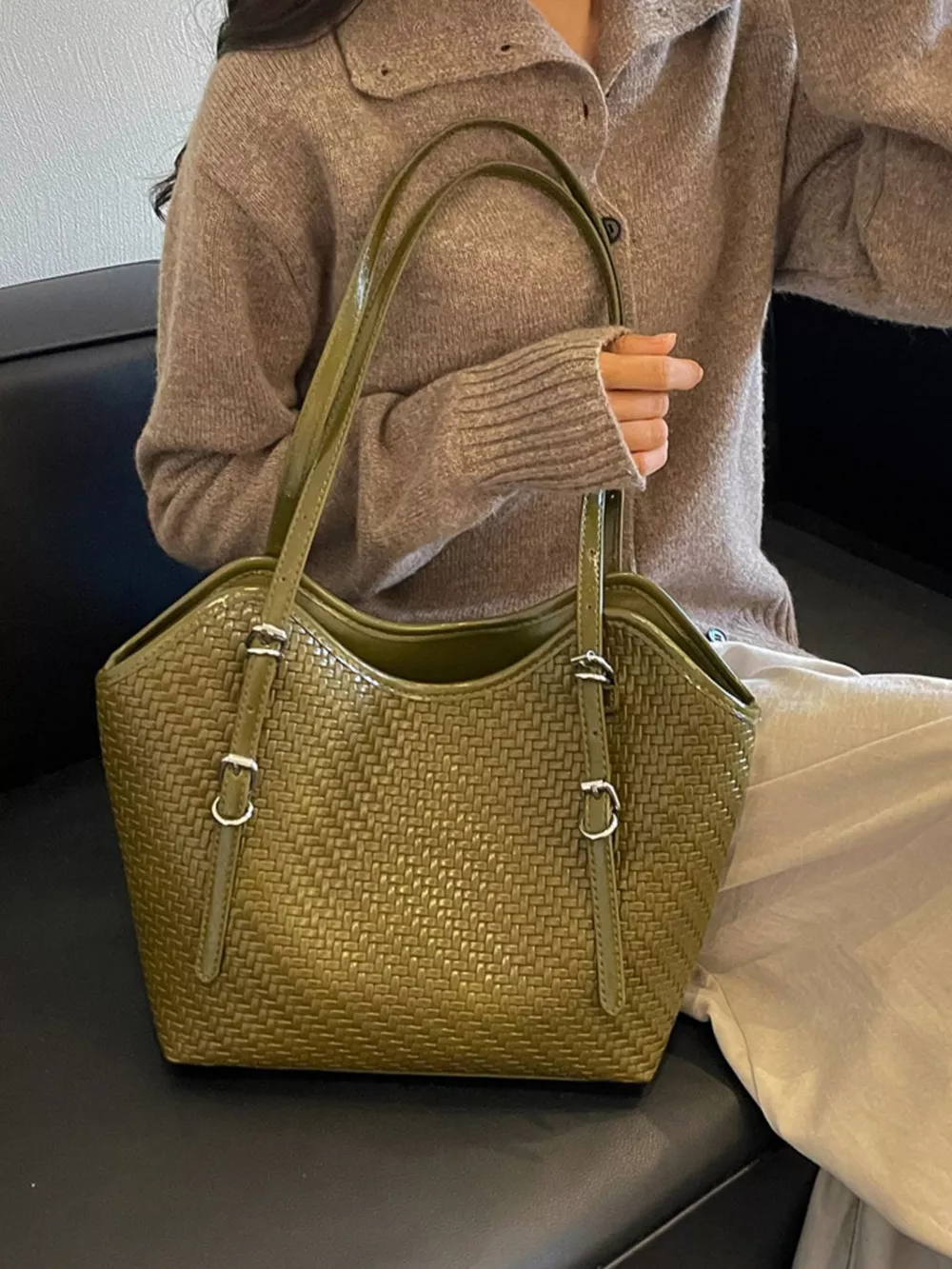 Woven Texture Tote Bag