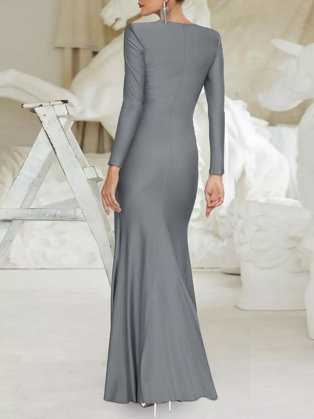 Twisted Long Sleeve Maxi Dress, image 23