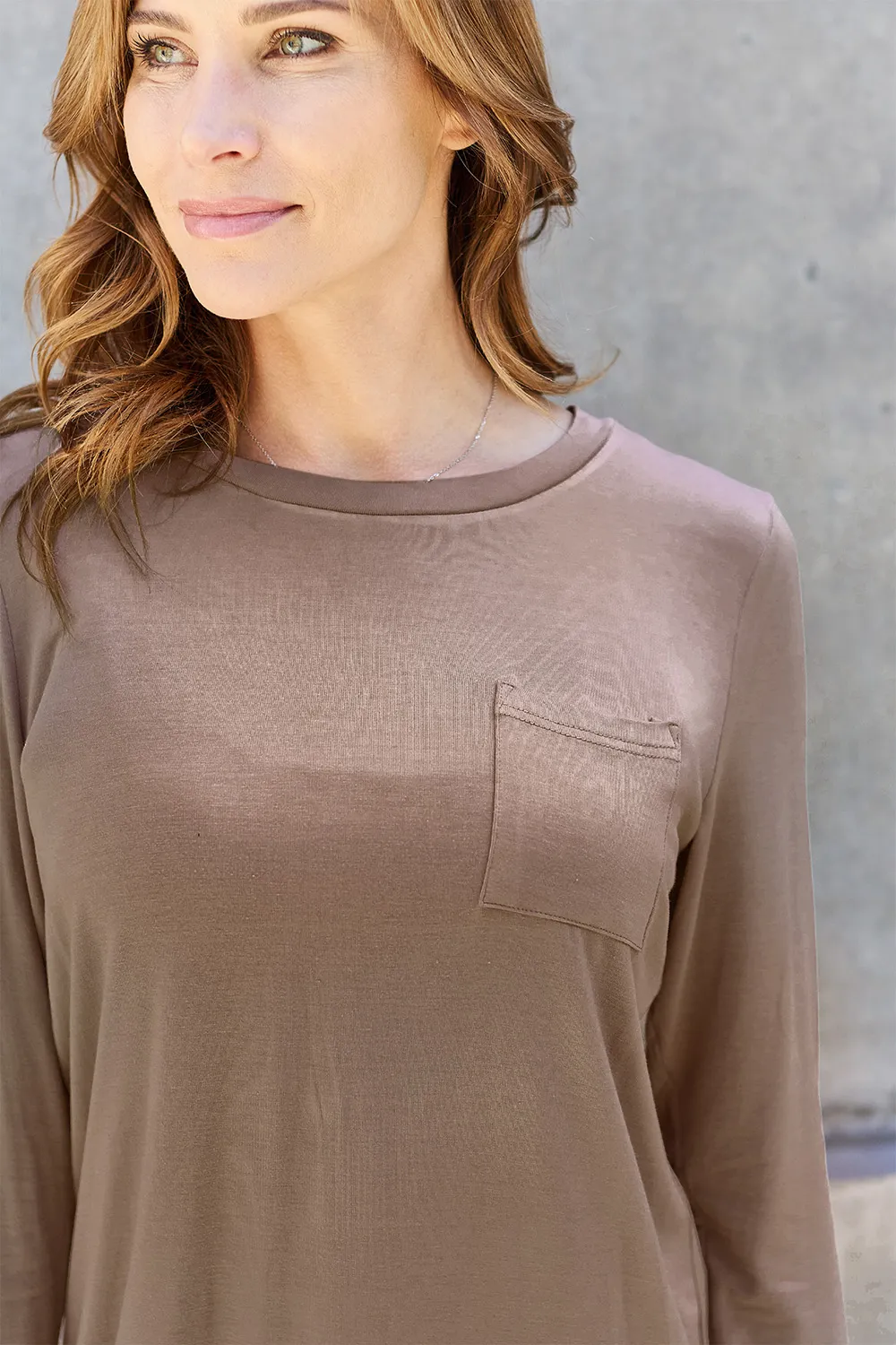 Full Size Round Neck Long Sleeve Top, image 15