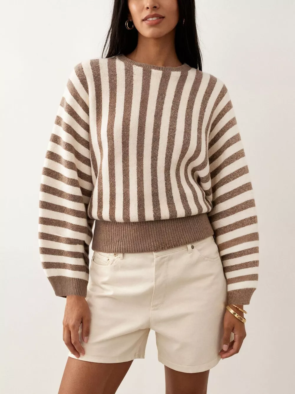 Striped Crew Neck Sweater, image 2