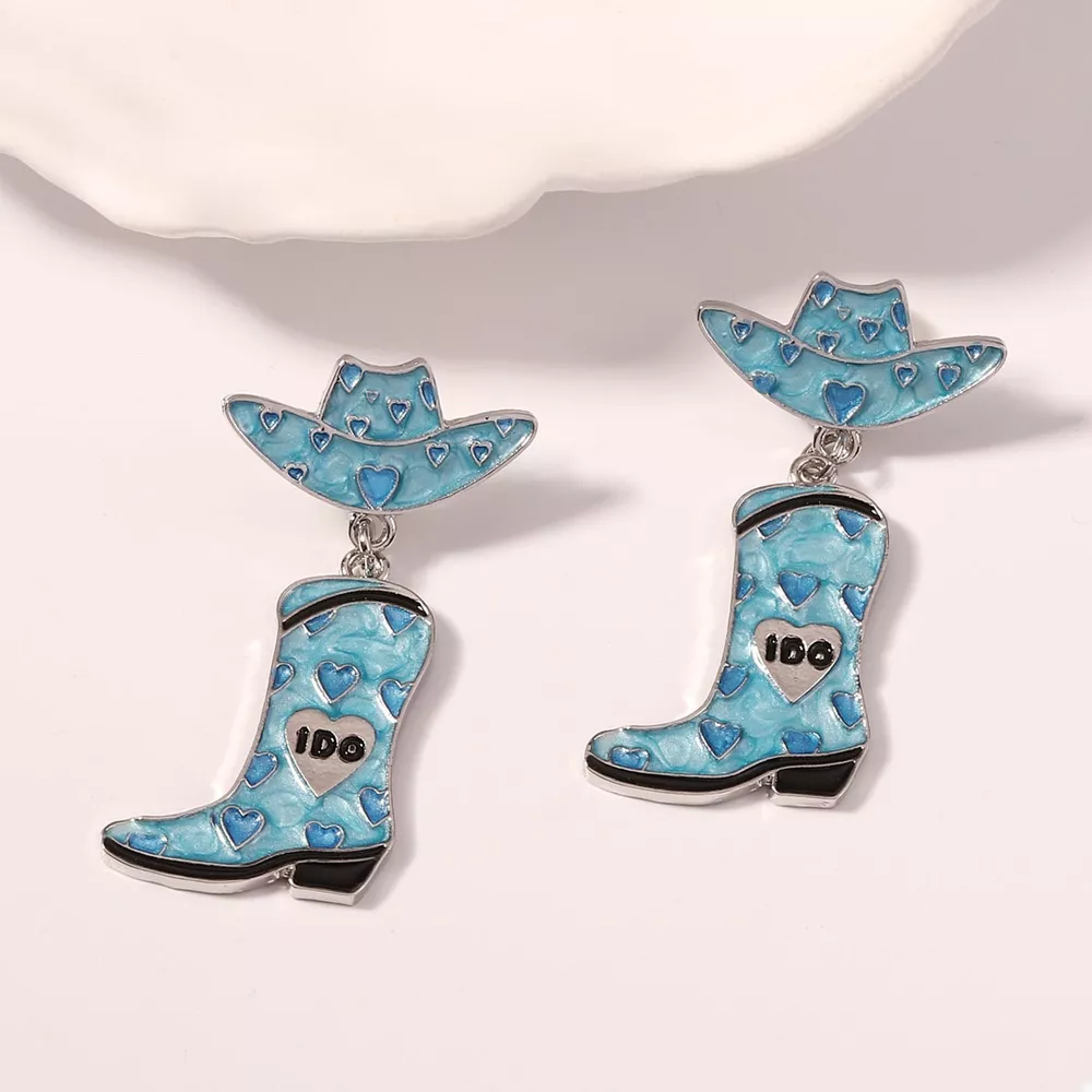 Cowgirl Hat and Boot Dangle Earrings, image 8