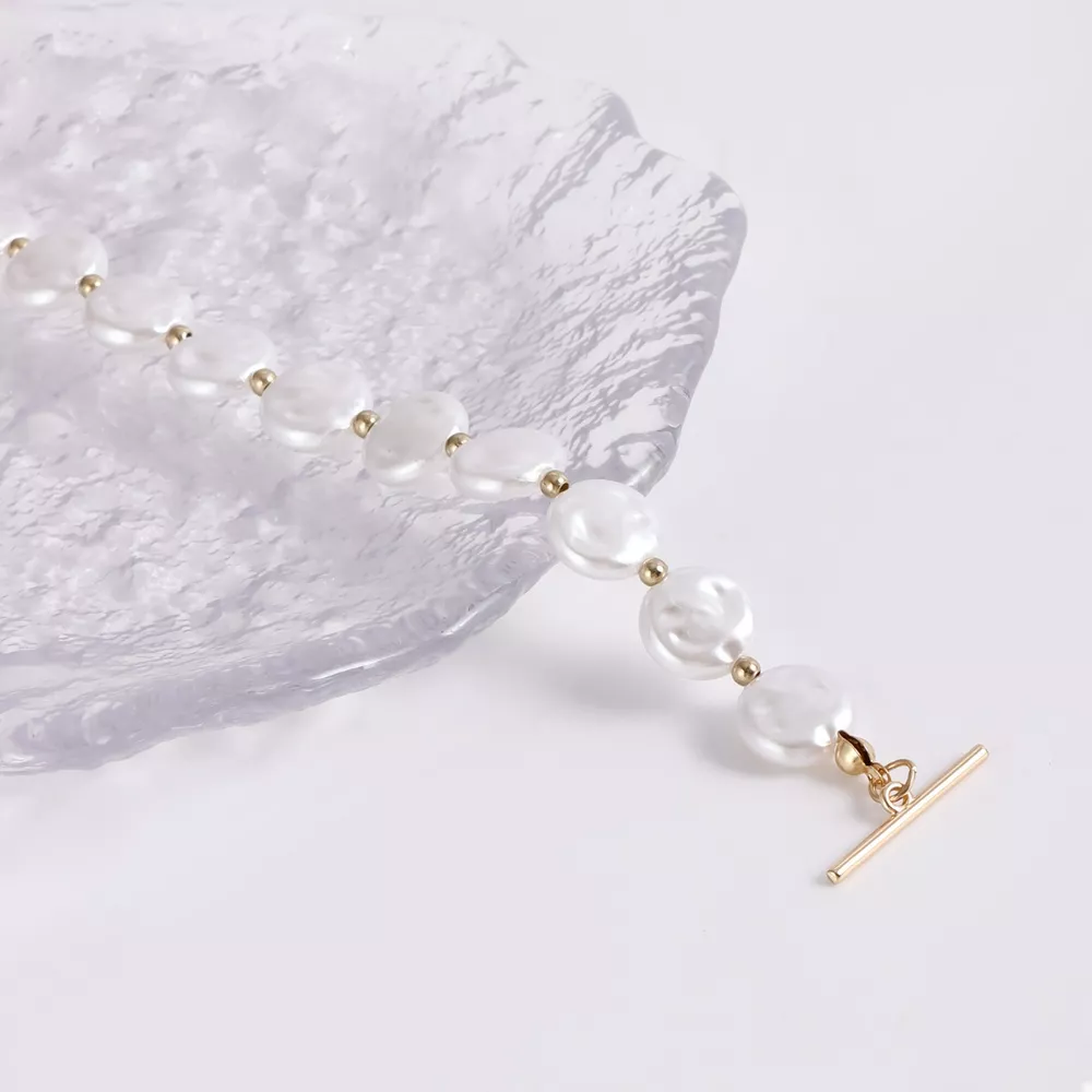 18K Gold-Plated Pearl Drop Necklace, image 10
