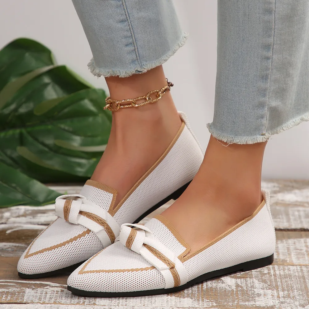 Point Toe Mesh Flat Slip-Ons, image 9