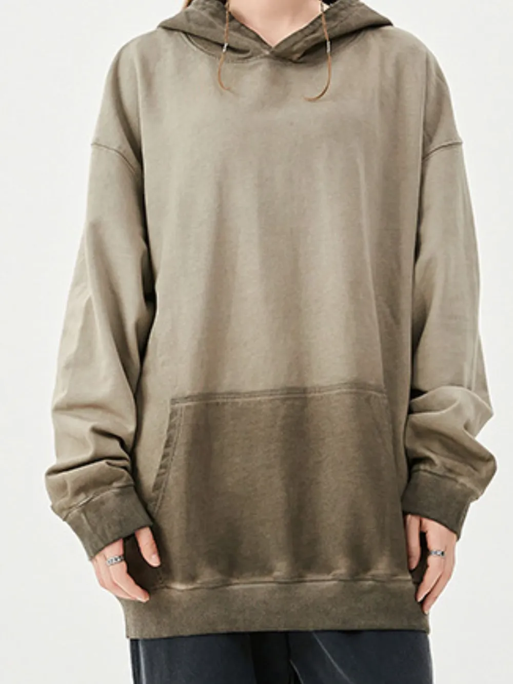 Men's Drop Shoulder Long Sleeve Hoodie, image 6