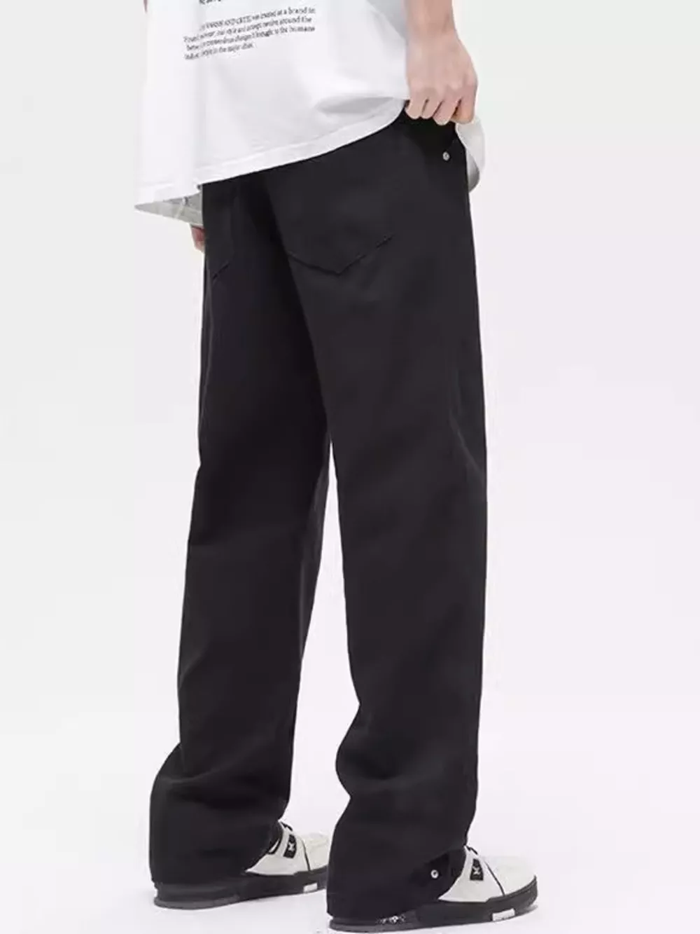 Men's Full Size Washed Wide Leg Jeans Plus Size