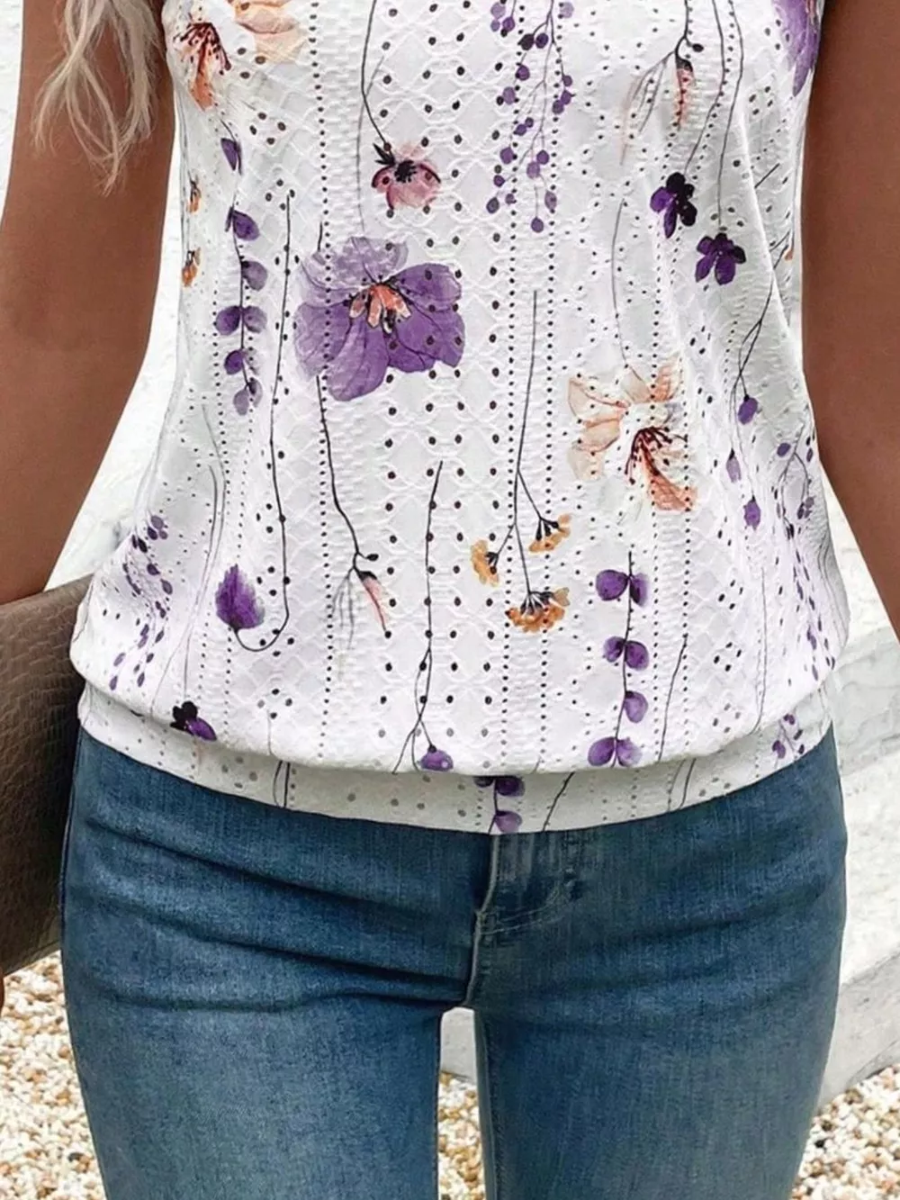 Floral Print V-Neck Casual Cami, image 9
