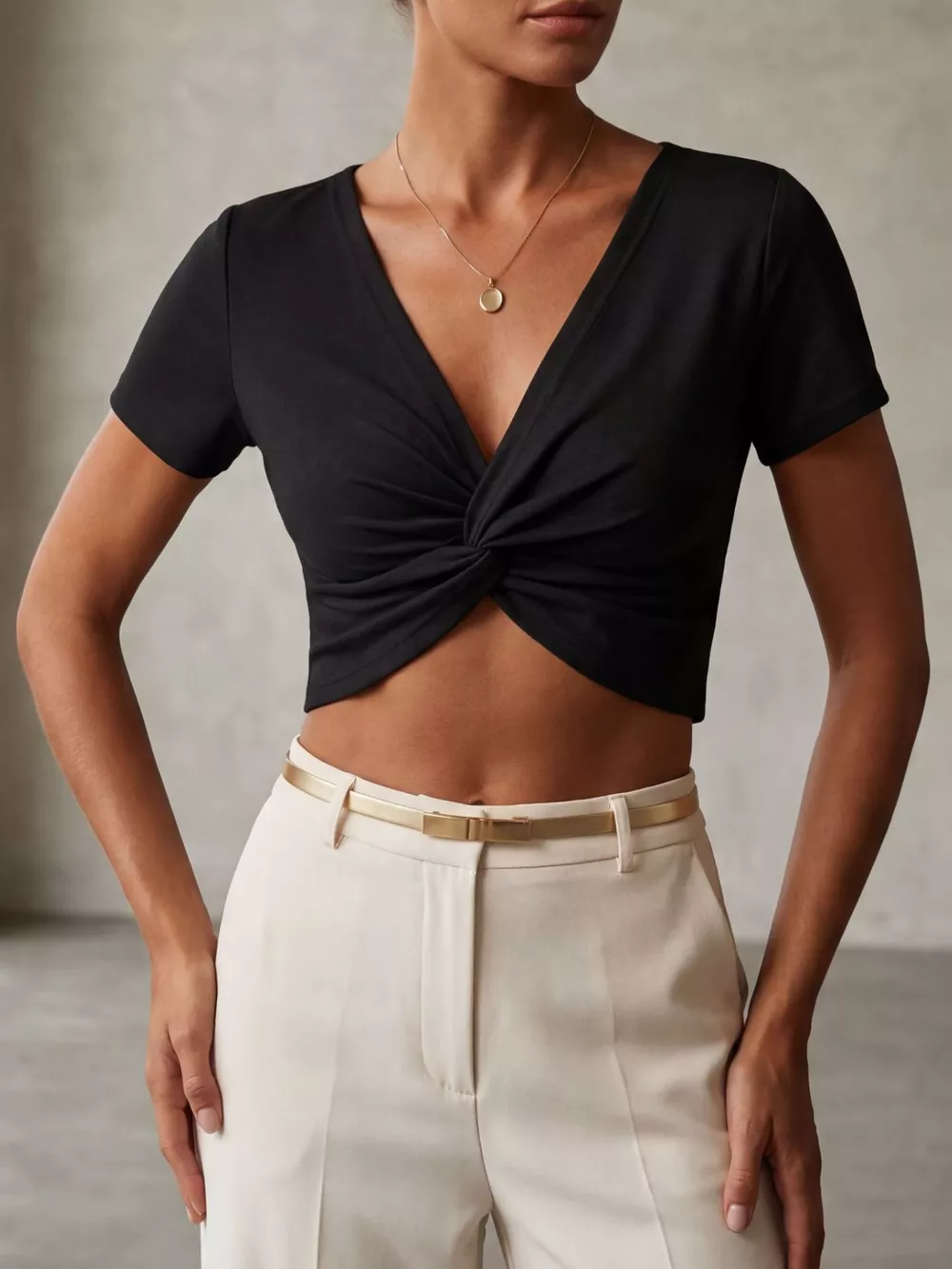 Twist-Front Cropped Top, image 4