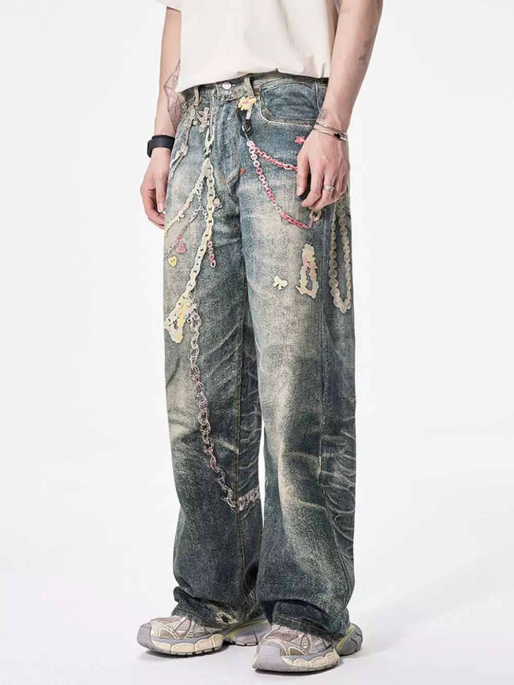Men's Wide Leg Jeans, image 5