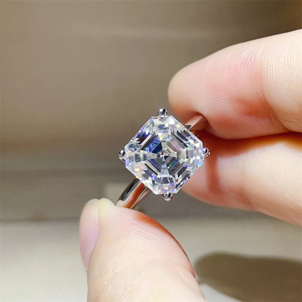 5 Carat Moissanite 925 Sterling Silver Ring, image 7