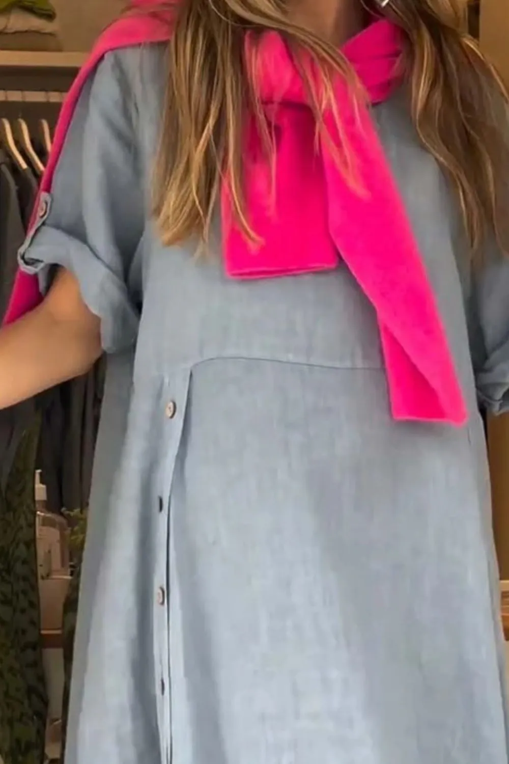 Full Size Relaxed Fit Short Sleeves Dress Plus Size, image 12