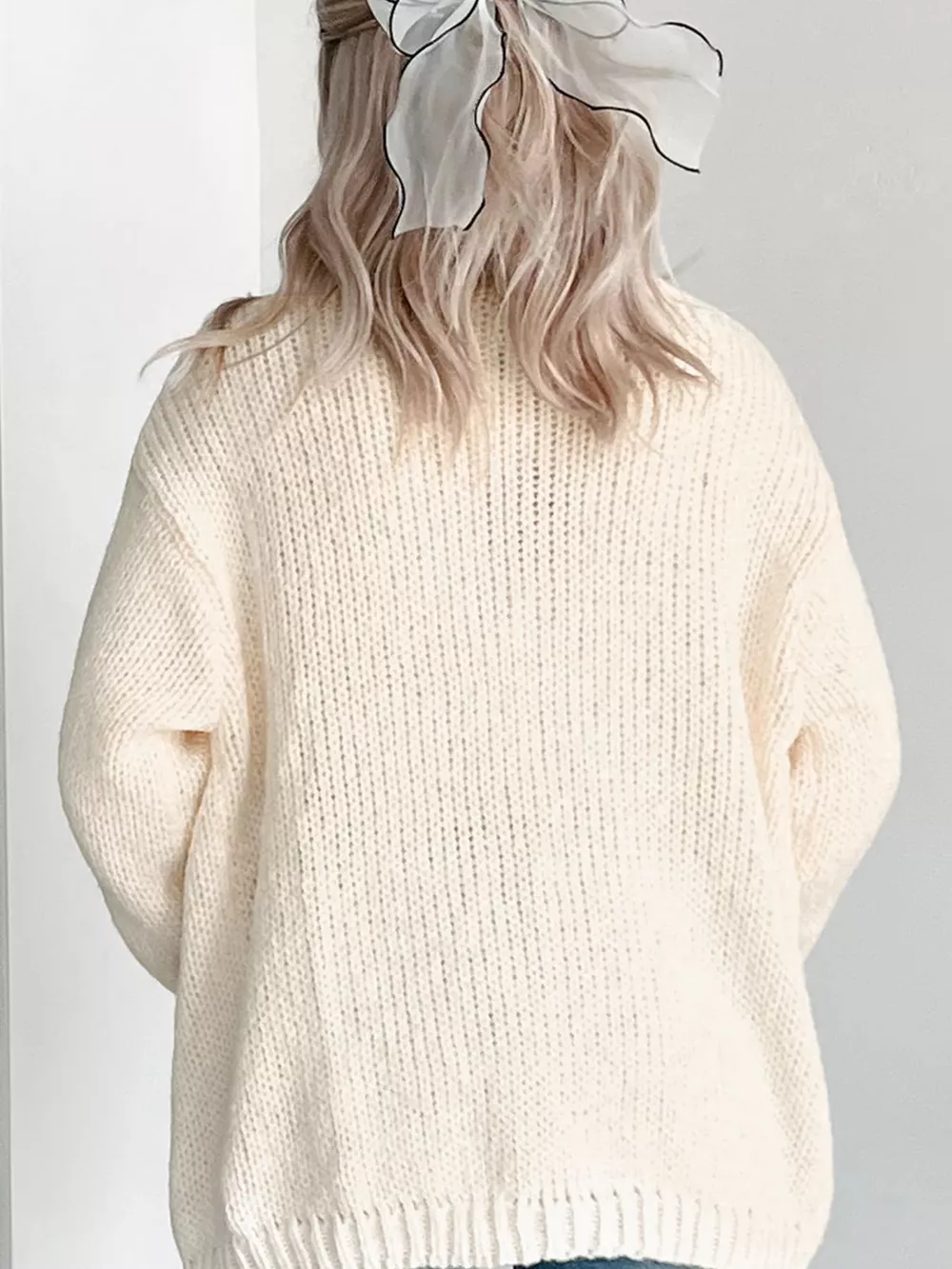 Halloween Pumpkin Embroidered Knit Cardigan, image 3