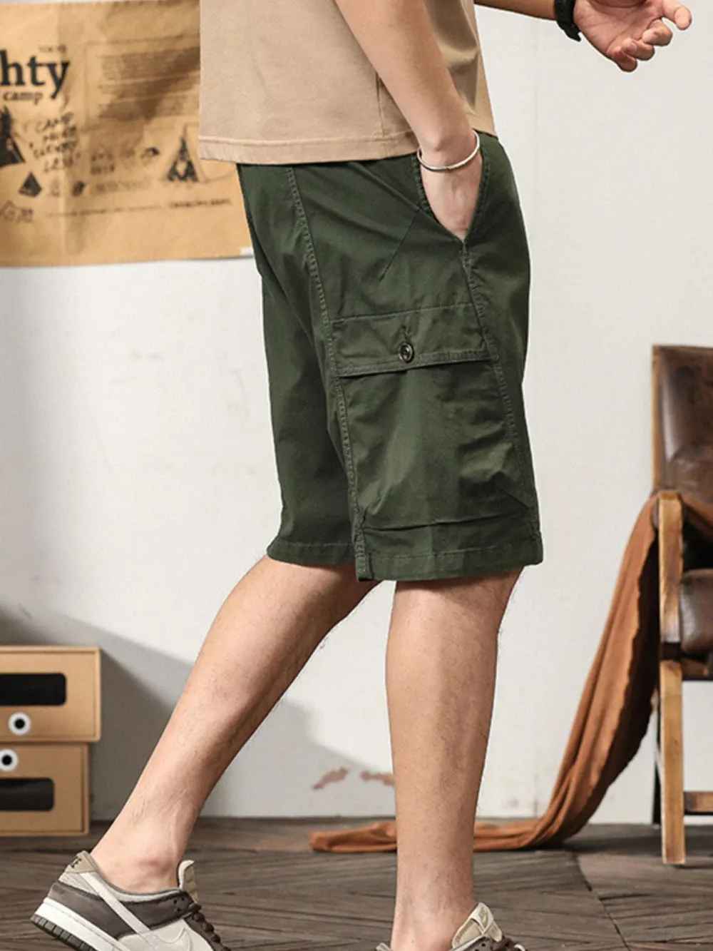 Men's Loose Fit Cargo Shorts, image 3
